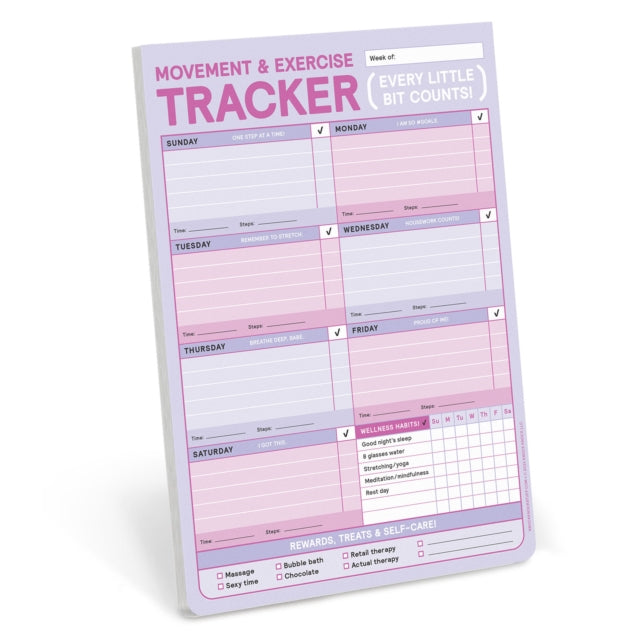 Knock Knock Movement & Exercise Tracker Big & Sticky Notepads