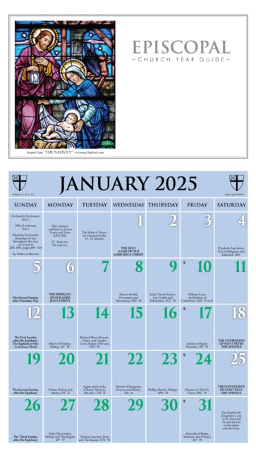 2025 Episcopal Church Year Guide Kalendar: January 2025 through December 2025