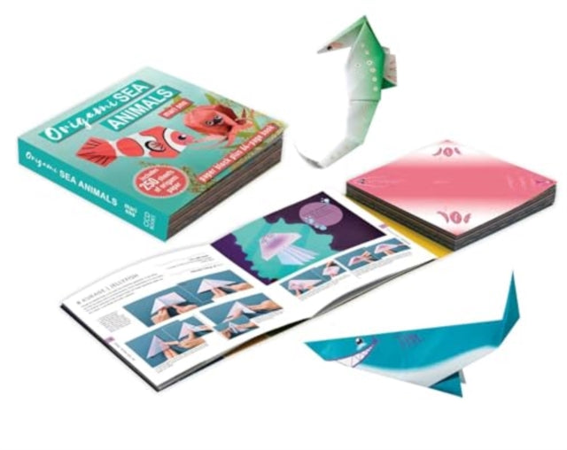 Origami Sea Animals: Paper Block Plus 64-Page Book