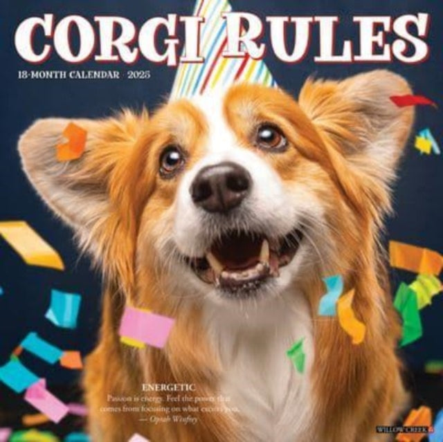 Corgi Rules 2025 12 X 12 Wall Calendar