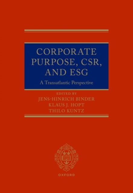 Corporate Purpose, CSR, and ESG