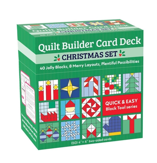 Quilt Builder Card Deck Christmas Set: 40 Jolly Blocks, 8 Merry Layouts, Plentiful Possibilities