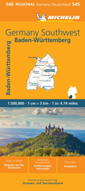 Germany Southwest - Michelin Regional Map 545: Map