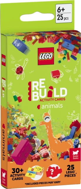 LEGO® Books: ReBuild Activity Cards: Animals (with over 30 activity cards and 25 LEGO elements)