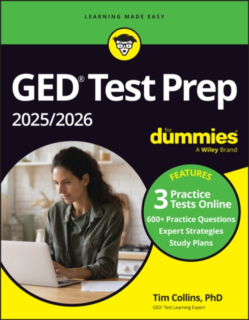 GED Test Prep 2025/2026 For Dummies: Book + 3 Practice Tests Online