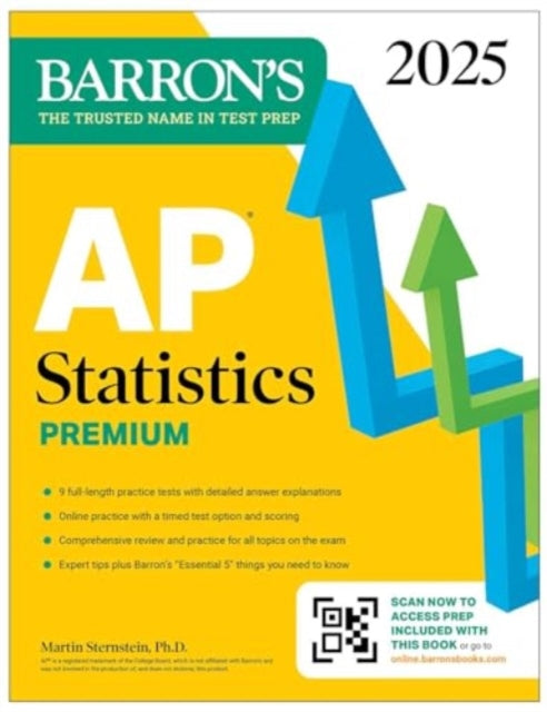 AP Statistics Premium, 2025: 9 Practice Tests + Comprehensive Review + Online Practice