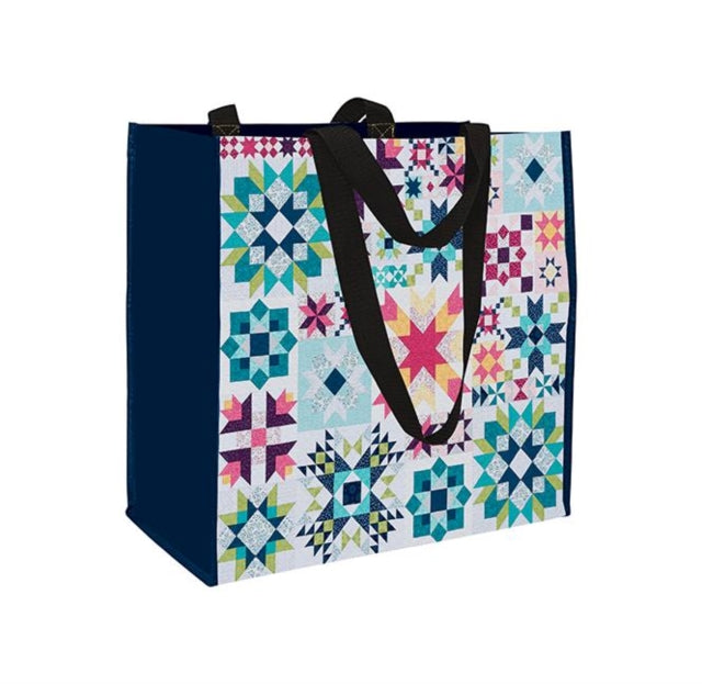 Barn Star Sampler Eco Tote: Reusable Grocery and Shopping Bag Lightweight Folding Gift Tote Bag