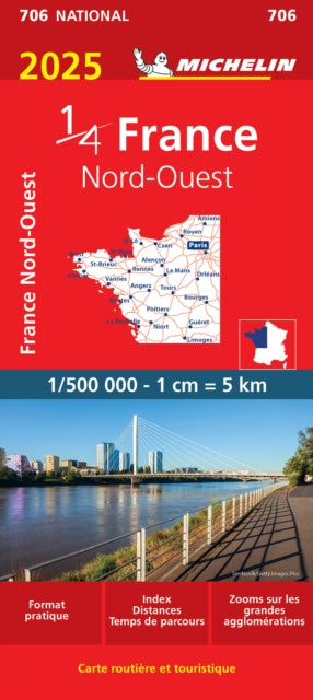 Northwestern France 2025 - Michelin National Map 706: Map