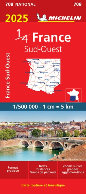 Southwestern France 2025 - Michelin National Map 708: Map