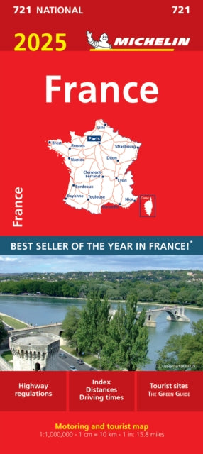 France 2025 - Michelin National Map 721: Map