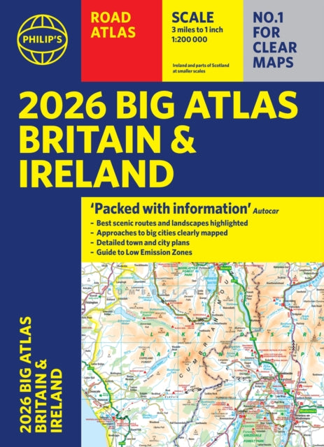 2026 Philip's Big Road Atlas of Britain & Ireland: (A3 Paperback)