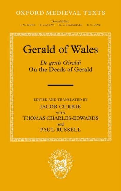 Gerald of Wales: On the Deeds of Gerald, De gestis Giraldi