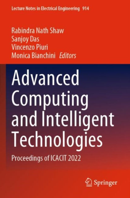 Advanced Computing and Intelligent Technologies: Proceedings of ICACIT 2022