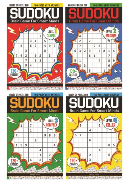 Sudoku - Brain Games for Smart Minds: Boxset of 4 books