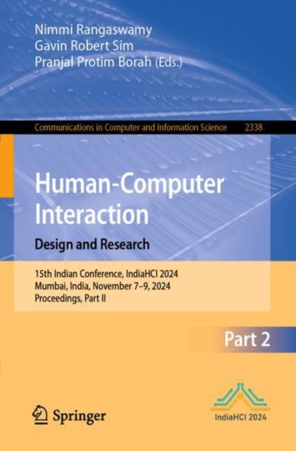 Human-Computer Interaction. Design and Research: 15th Indian Conference, IndiaHCI 2024, Mumbai, India, November 7–9, 2024, Proceedings, Part II