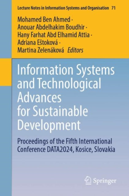 Information Systems and Technological Advances for Sustainable Development: Proceedings of the Fifth International Conference DATA2024, Kosice, Slovakia