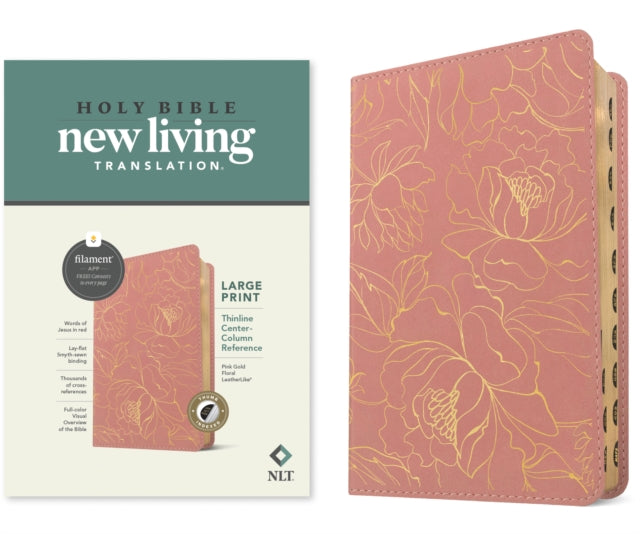 NLT Large Print Thinline Center-Column Reference Bible