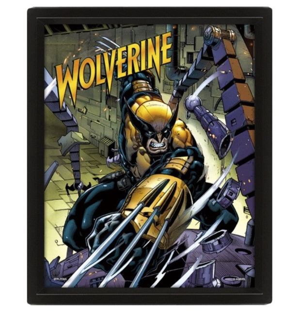 Wolverine (Berserker Rage) 3D Lenticular Poster (Framed)