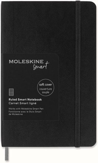 Moleskine Pocket Ruled Softcover Smart Notebook: Black