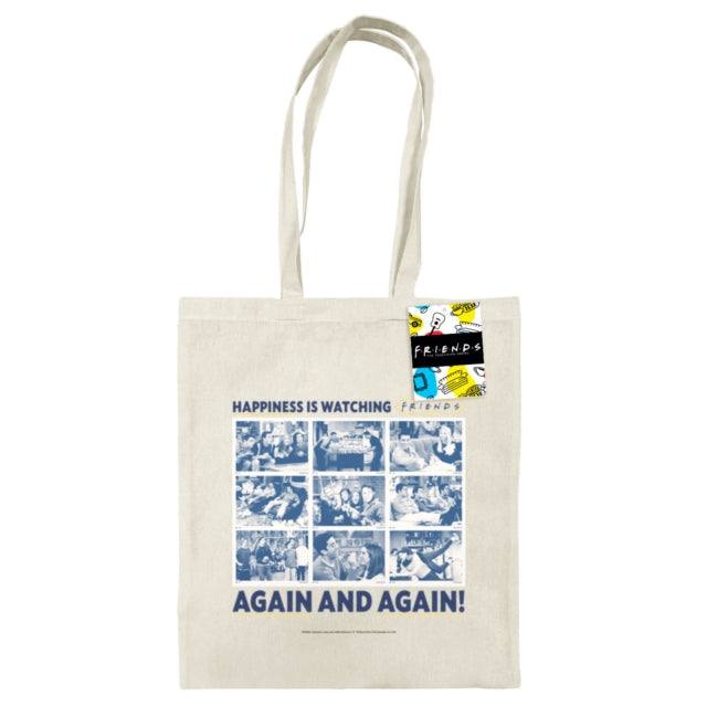 Friends (Happiness Is Watching Friends) Natural Tote Bag