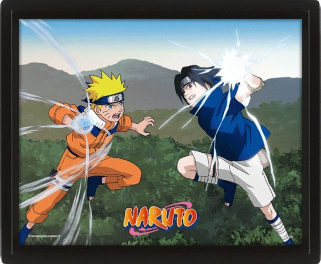 Naruto (A Clash Of Power) 3D Lenticular Poster (Framed)