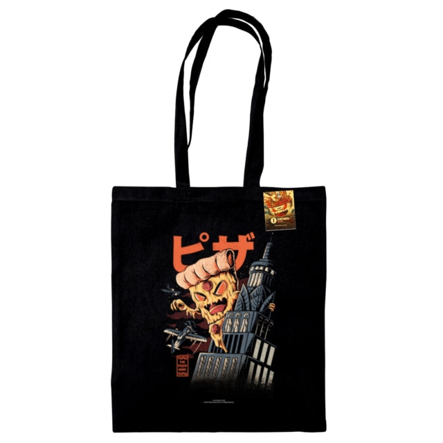 Ilustrata (Pizza Kong) Black Tote Bag