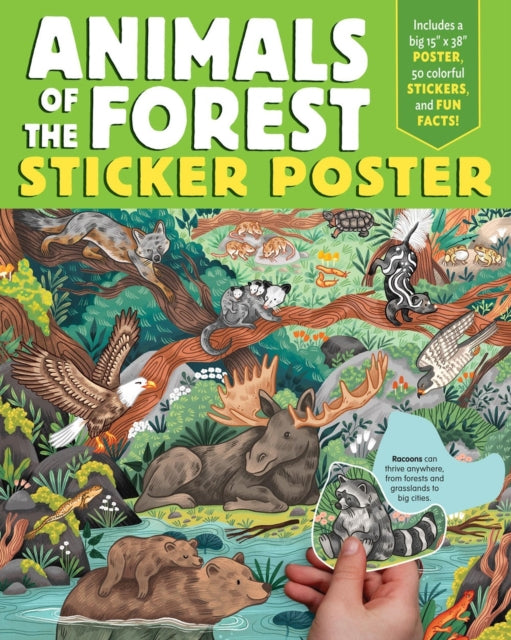 Animals of the Forest Sticker Poster: Includes a Big 15" x 38" Poster, 50 Colorful Stickers, and Fun Facts
