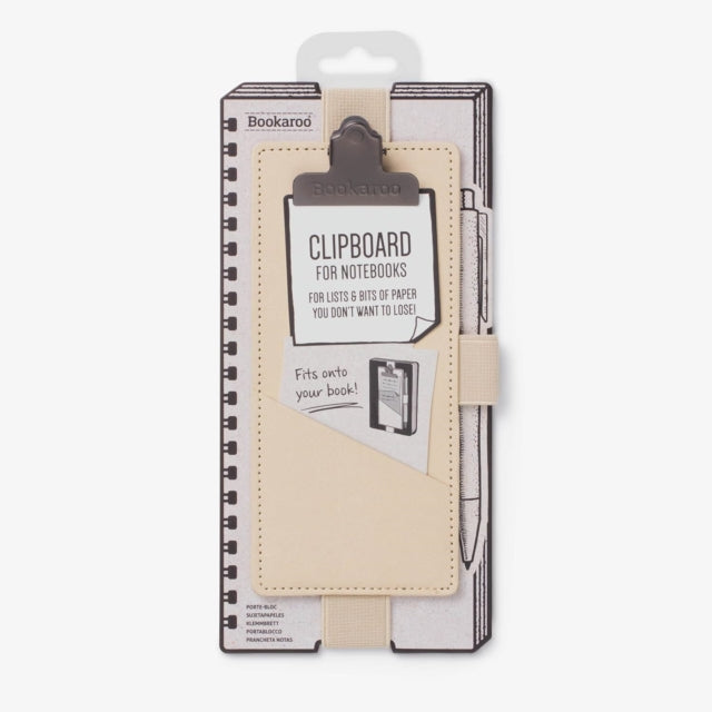Bookaroo Notebook Clipboard - Cream