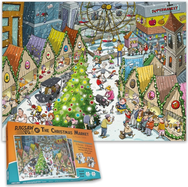Djigsaw Vu at the Christmas Market 2 x 1000 Jigsaw Puzzles