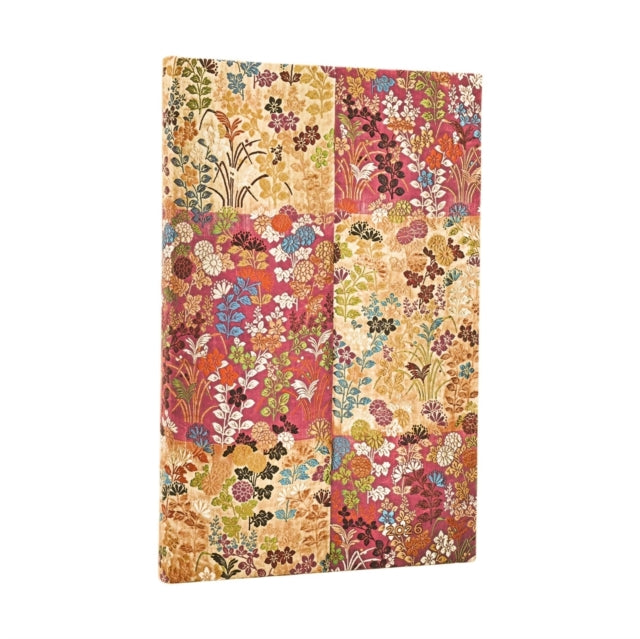 2026 Kara-ori Pink (Japanese Kimono) Maxi 12-month Vertical Hardcover Flexi Dayplanner 2026 (Elastic Band Closure)