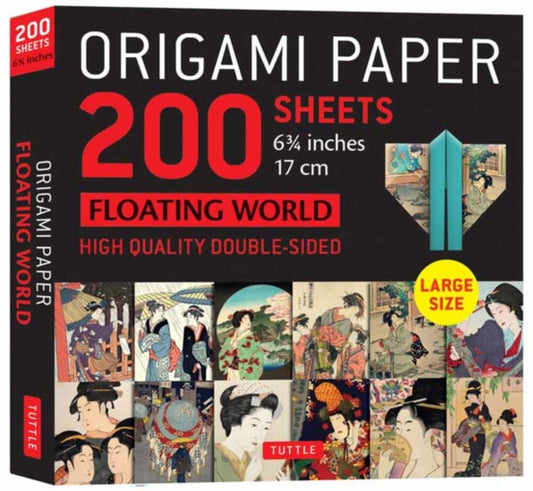 Origami Paper 200 sheets Floating World 6 3/4" (17 cm): Tuttle Origami Paper: Double-Sided Origami Sheets with 12 Different Prints (Instructions for 6 Projects Included)