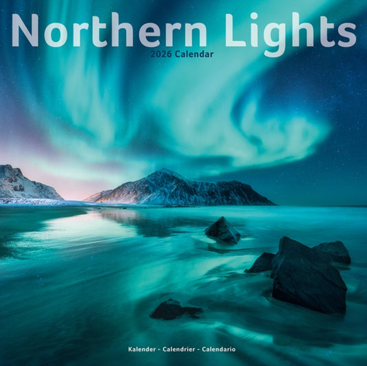 Northern Lights Calendar 2026  Square Travel Wall Calendar - 16 Month