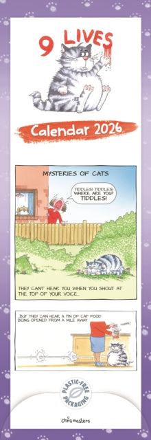 9 Lives Slim Calendar 2026