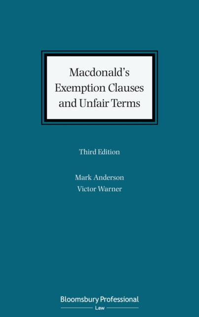 Macdonald's Exemption Clauses and Unfair Terms
