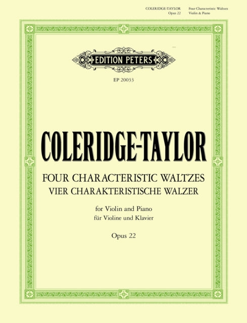 Four Characteristic Waltzes Op. 22