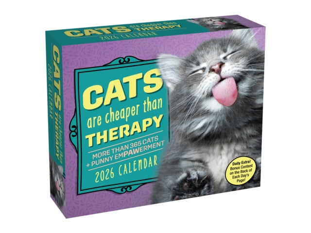 Cats Are Cheaper Than Therapy 2026 Day-to-Day Calendar: More Than 365 Cats