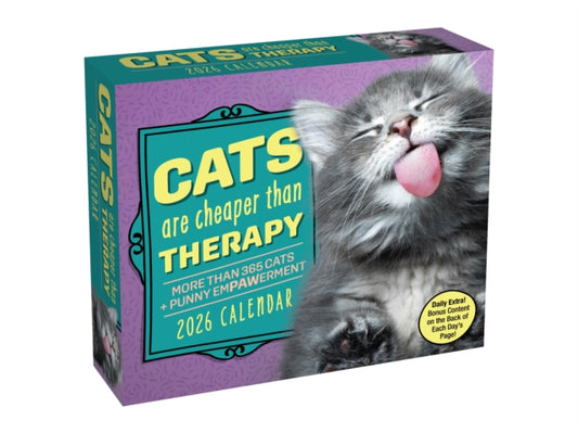 Cats Are Cheaper Than Therapy 2026 Day-to-Day Calendar: More Than 365 Cats