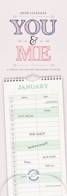 You & Me Planner Slim Calendar 2026