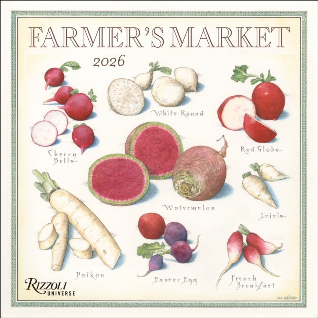 Farmer's Market 2026 Wall Calendar