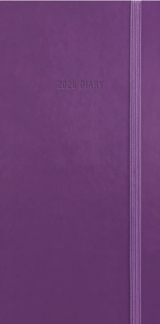 Purple Soft Touch Deluxe Slim Diary 2026