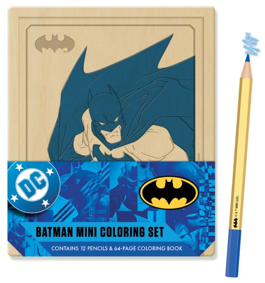 Batman Mini Coloring Set: Contains 64pp coloring book and 12 premium colored pencils