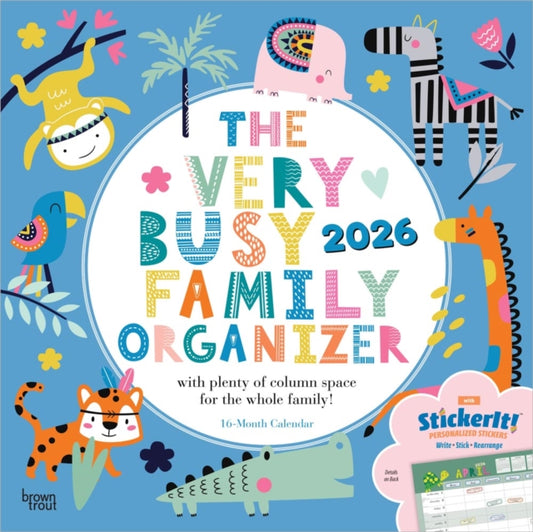 Very Busy Family Organizer 2026 Square Flap Matte Calendar
