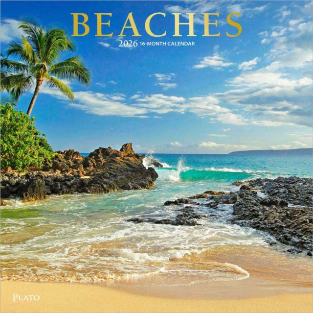 Beaches 2026 Square Plato Foil Calendar