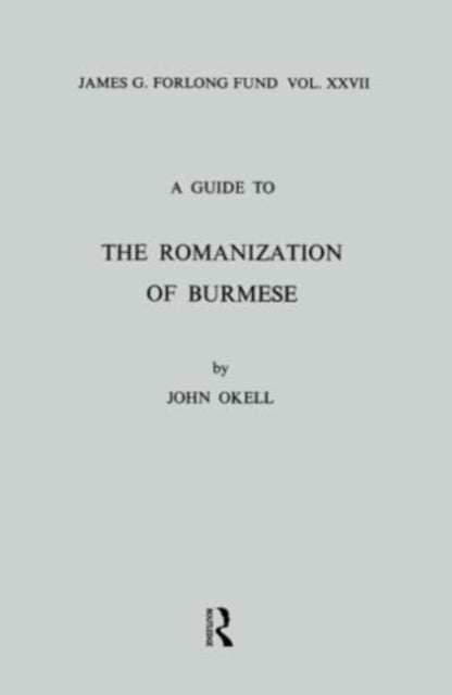 A Guide to the Romanization of Burmese