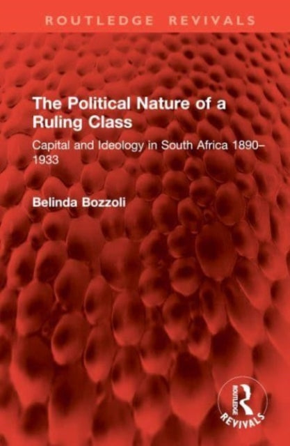 The Political Nature of a Ruling Class: Capital and Ideology in South Africa 1890–1933