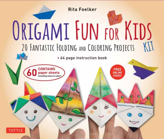 Origami Fun for Kids Kit: Make Colorful and Easy Origami Animals: Kit Includes Origami Book, 98 Papers and 21 Original Projects