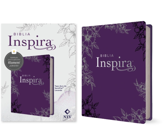 Biblia Inspira NTV con Filament  (Tapa dura de SentiPiel, Lavanda)