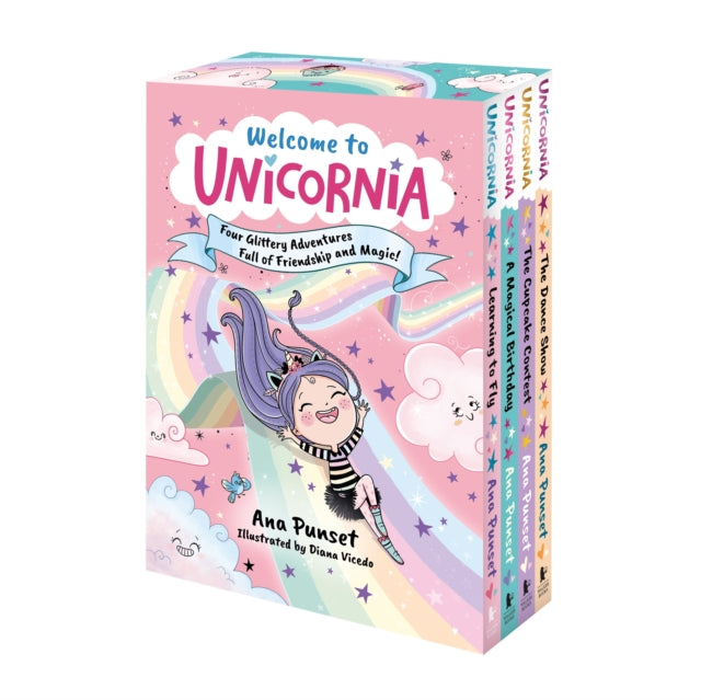 Welcome to Unicornia: Four Glittery Adventures Full of Friendship and Magic!: Magical unicorn fun for girls, boys aged 5-9 - a perfect Christmas gift!