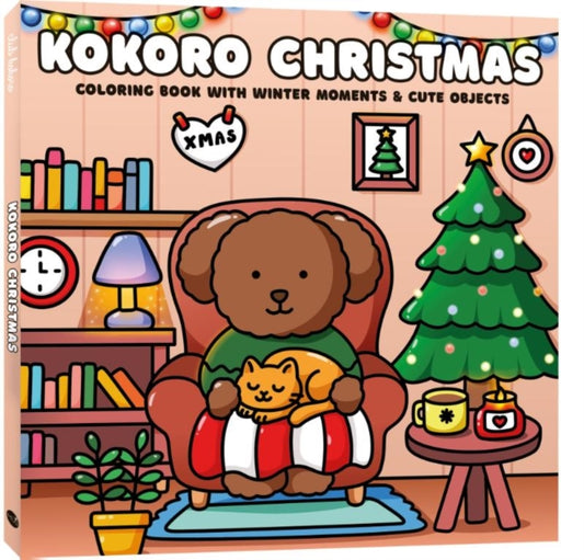 Kokoro Christmas: Coloring book with winter moments & cute objects