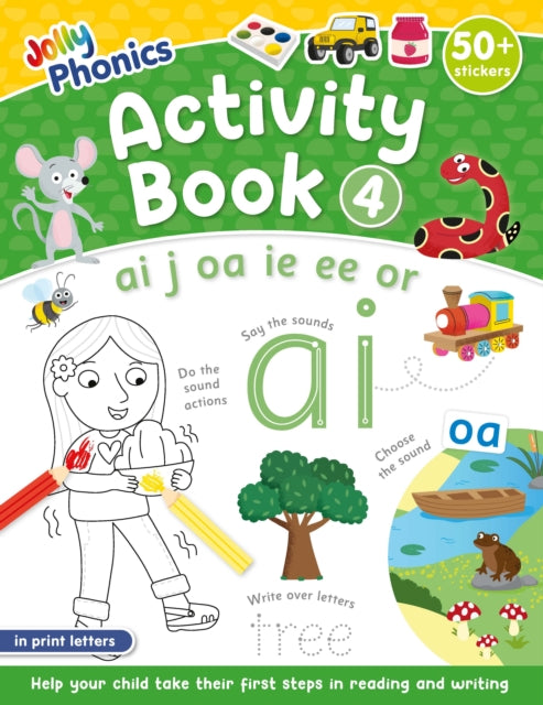 Jolly Phonics Activity Book 4: in Print Letters (American English edition)